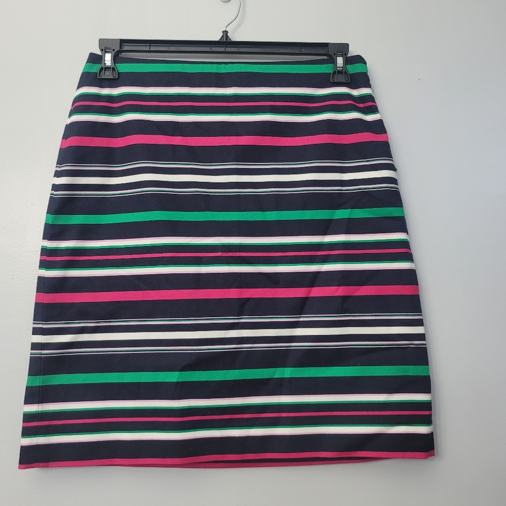 Talbots Multi-Color Horizontal Striped Skirt In V… - image 3